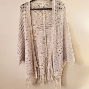 Crochet knit kimono